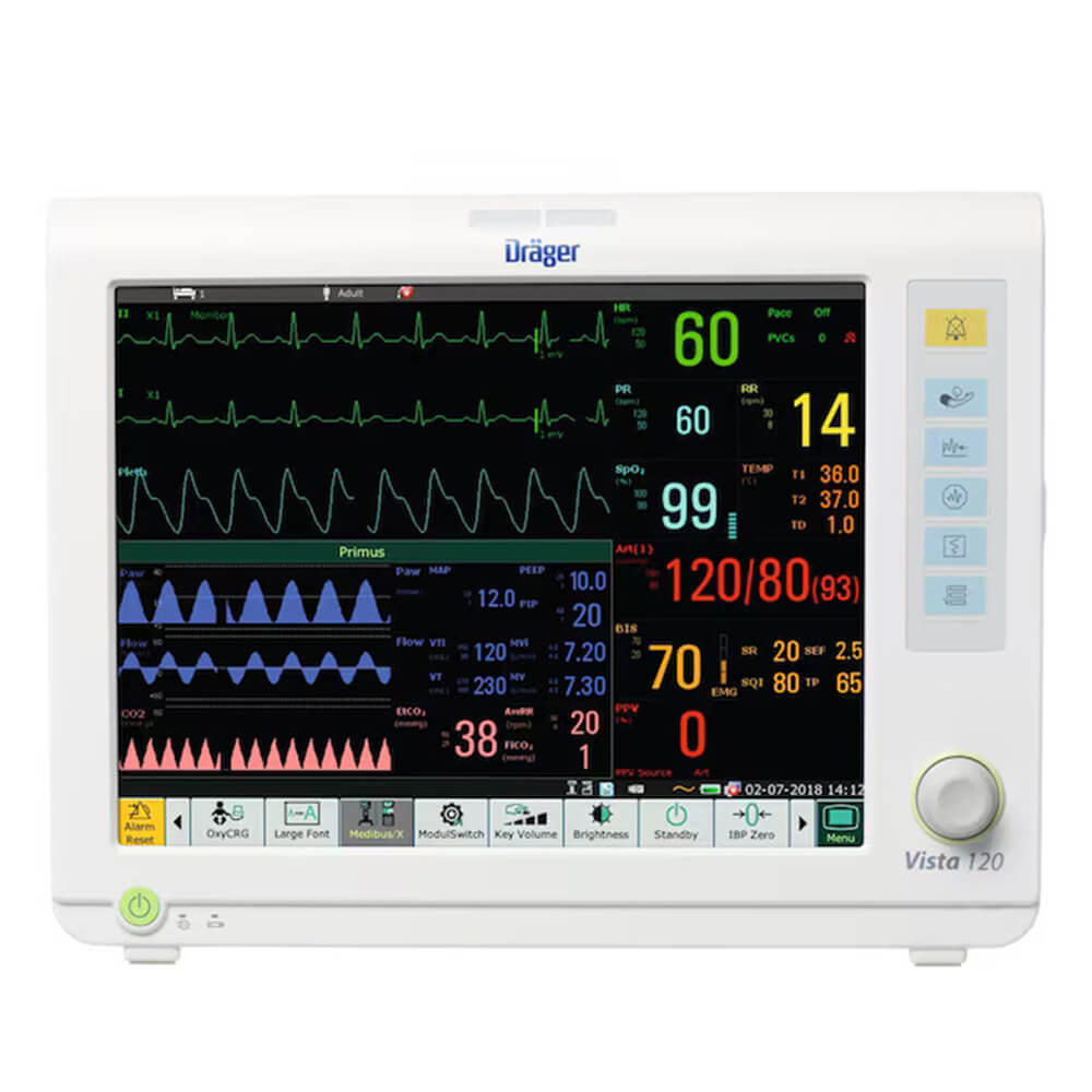 Dräger Vista® 120 - բազմաֆունկցիոնալ հիվանդասենյակային մոնիթոր
